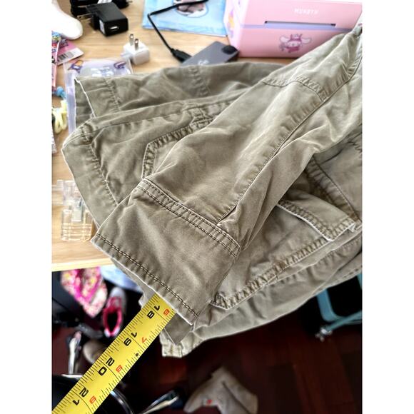 Army green quiet luxury utility jacket Banana Republic S - Picture 12 of 13